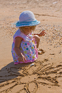 小小艺术家婴儿女孩帽子太阳孩子图片