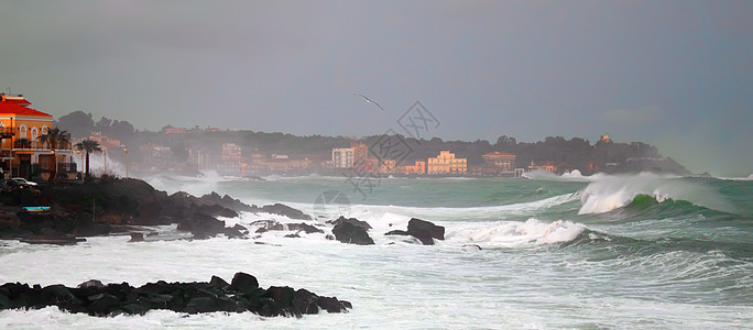 海洋风暴灾难气旋戏剧性摄影海岸气象雷雨天空蓝色天气图片