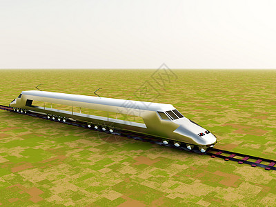 横向列车地平线铁路轨道速度地面火车旅行铁轨绿色运输图片