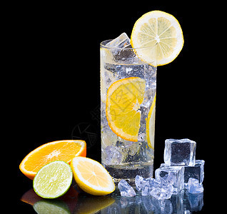 Cycrus 冰水器皿水果玻璃酒吧柠檬黑色派对茶点苏打液体背景图片