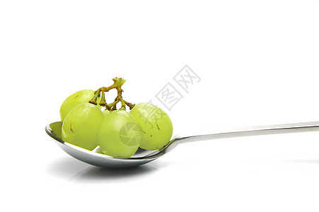 颗粒的勺子厨房桌子甜点餐具用具服务环境白色水果图片