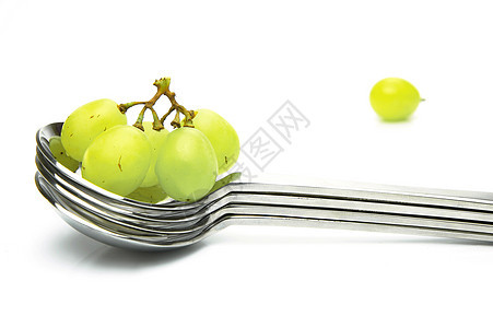 颗粒的勺子餐具甜点厨房服务环境桌子水果白色用具图片