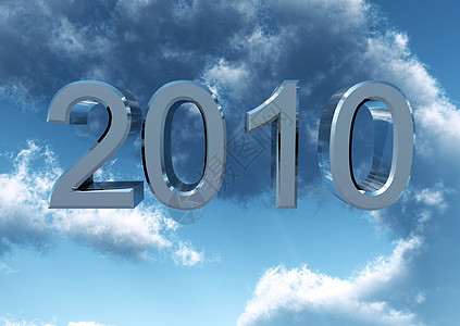 2010年顺序年度天空年表景观多云时间概念图片