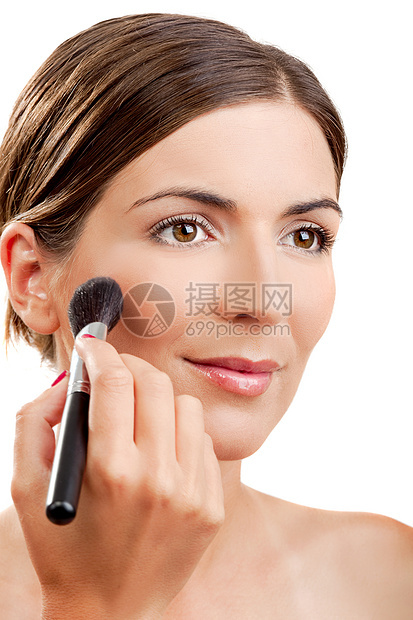 应用化妆化妆品女性治疗刷子皮肤快乐女孩福利护理皱纹图片