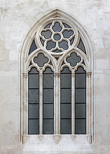 哥特窗口玻璃热情水平城市教会窗户省会历史建筑学彩色图片
