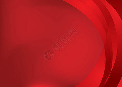 红色热扇形流动背景图片