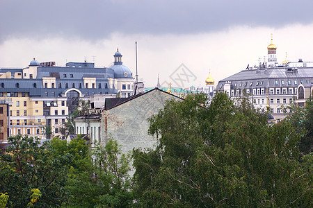 莫斯科观点淡紫色绿色屋顶首都建筑寺庙窗户蓝色城市圆顶图片