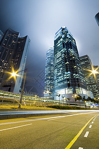 繁忙的交通夜晚办公室汽车地标景观建筑驾驶速度城市旅游车道图片