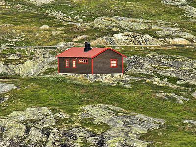挪威的国别一挪威房子农村红色绿色旅行峡湾图片