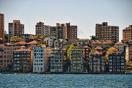 澳大利亚悉尼港 澳大利亚地平线天空背景建筑学场景城市生活商业景观办公楼港口图片