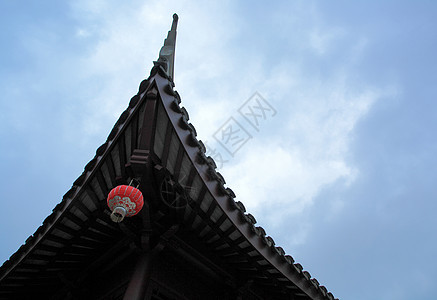 中国屋顶有灯笼图片