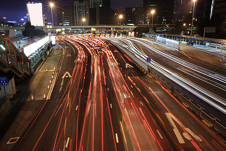 晚上香港交通堵塞小时夜生活街道旅行运输景观压力技术汽车天际图片