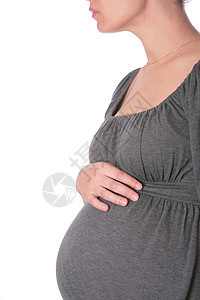 身穿编织衣服的孕妇药品脖子肚子新生产妇良知婴儿压痛生活子宫图片