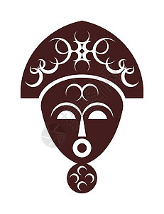 非洲面具黑色艺术标识国王插图魔法图片