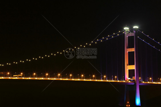 香港夜桥 小马桥旅游电缆城市游客金属公司连接器旅行黑色建筑图片