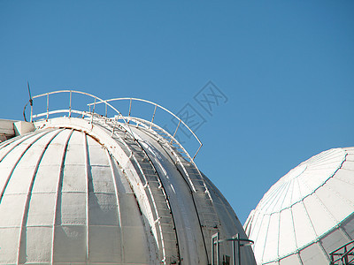 望远镜圆顶观测台建筑天文学白色科学建筑学勘探天文研究金属蓝色图片