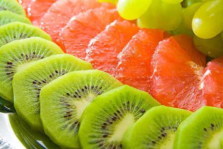 水果沙拉凤梨异国产品热带食物托盘饮食早餐宏观菠萝图片
