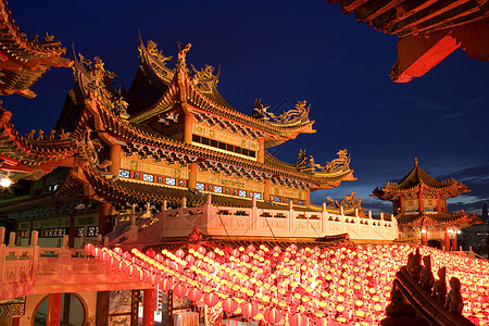 黄昏的中国寺庙历史建筑学宗教神社文化精神庆典崇拜传统风景图片