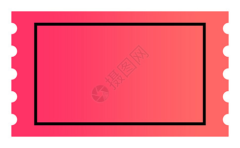 空白机票螺柱坡度插图红色图形化粉色商业优惠券电影入口图片