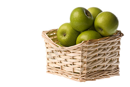 孤立的绿色苹果热带饮食生产情调营养甜点水果宏观农业小吃图片