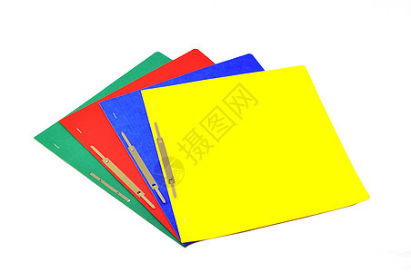 彩色卡片蓝色挂坠盒文件夹纸板红色黄色绿色活页白色图片
