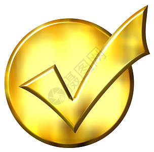 3D 金色选中圆金属适应症圆形插图验收投票金子黄色概念徽章图片