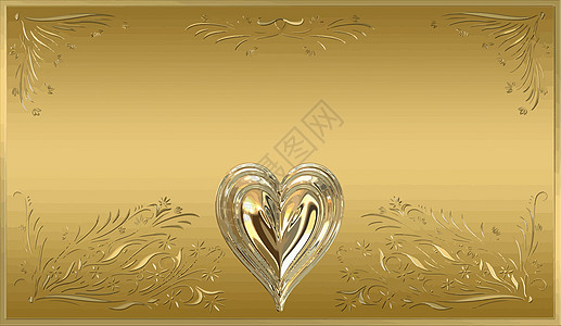 金牌插图富豪牌匾花丝情绪卡片金子纯金感情情人图片