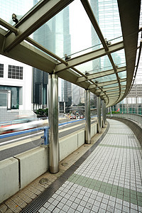 人行桥天桥运动人士商业技术城市时间玻璃穿越场景图片