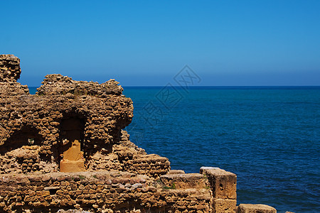 阿尔及利亚提帕萨海边的废墟图片