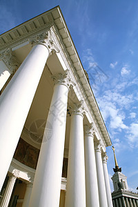 与白支柱一起建设历史经典天空大学白色博物馆装饰力量纪念碑建筑砂岩图片