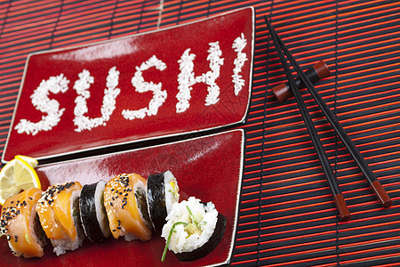 寿司筷子文化美食生活方式海鲜食物熟鱼海藻健康饮食饮食图片