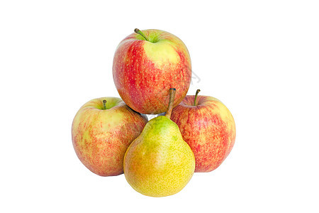 苹果和梨黄色水果红色白色食物图片