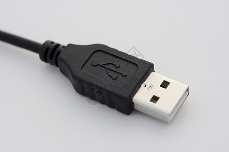 USB 电缆插件商业连续剧外设公共汽车界面绳索技术中心黑色宏观图片