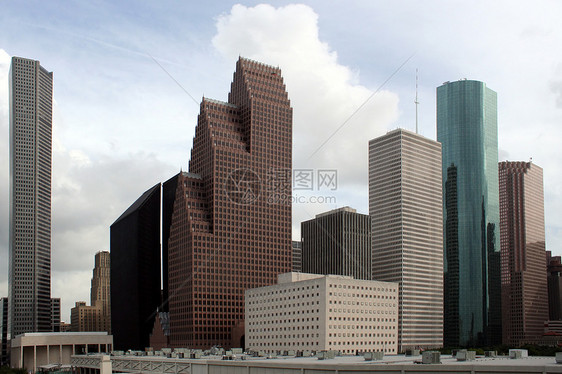 休斯顿德克萨斯天线摩天大楼天际多云建筑城市图片