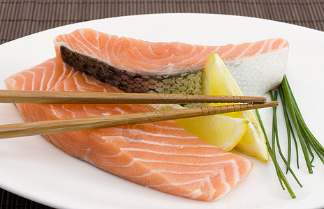 鲑鱼餐厅美食蔬菜厨房饮食海鲜柠檬玫瑰营养食物图片