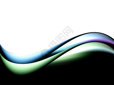 蓝色和绿色波浪曲线插图进步公司白色风化主义者创造力海浪图片