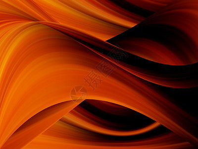 橙色背景变形曲线线条插图水平饱和力量活力广告波浪图片