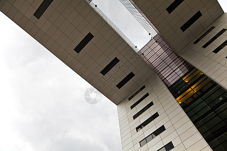 科隆的现代建筑高科技褐色建筑学天空地标景观办公室城市图片