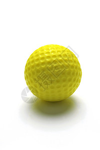 高尔夫球球运动夫球黄色白色背景图片