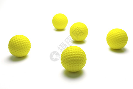高尔夫球球夫球运动白色黄色背景图片
