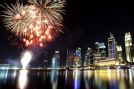 新加坡庆典酒店商业景观市中心旅游烟花摩天大楼派对假期新年图片