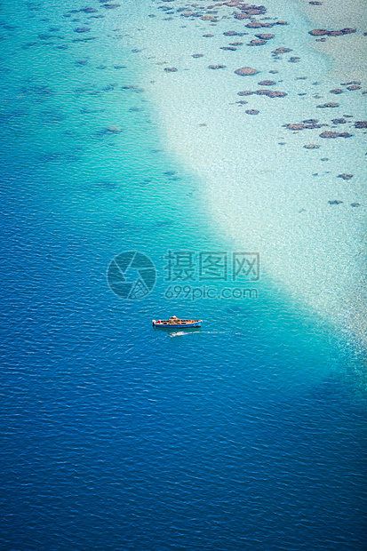 海洋假期珊瑚课程蓝色帆船旅行船运冒险风景闲暇图片