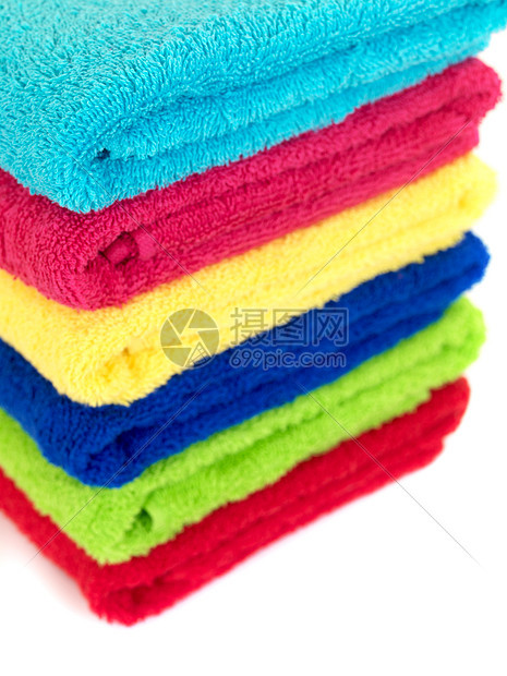 彩色浴室毛巾用品淋浴吸水性白色奢华温泉织物面巾洗衣店折叠图片