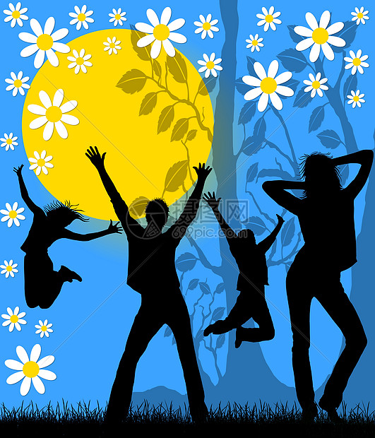 春夏的挂牌太阳季节性男人海报插图女士图片