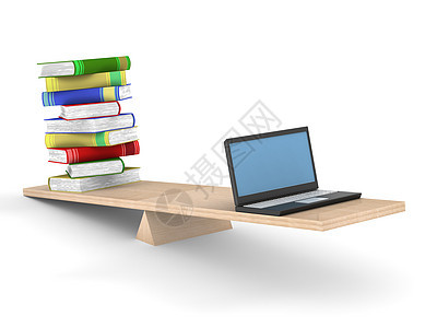 比例尺的书籍和笔记本电脑教学乐器知识训练概念图书馆插图学校生长贮存图片