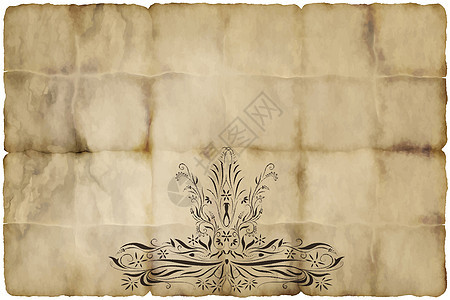 旧纸树叶插图线条漩涡漩涡状帆布古董纺织品羊皮纸富豪图片