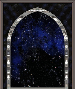 向外望向空间或夜空的窗口窗户天空科幻自由科学小说图片