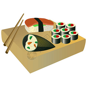 寿司收藏条纹墙纸菜单插图文化螃蟹餐厅筷子海藻图片