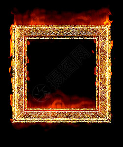 红火热火炉构图火焰照片红色相框图片