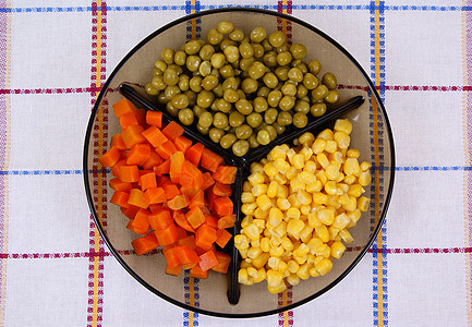 蔬菜桌子产品餐厅青豆玉米白色图片